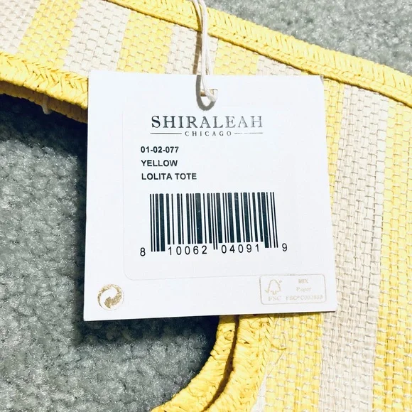 Shiraleah Lolita Striped Tote (Yellow) - Picture 4 of 5